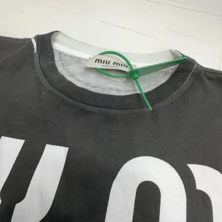 Miu Miu Miu Miu Black Short Sleeve T-Shirt for Women 0079 Size M / US 6-8 / IT 42-44 - 8 Thumbnail