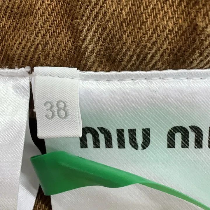 Miu Miu Miu Miu Brown Low-Rise Pocket Mini Skirt 0079 Size 38" / US 16 / IT 52 - 4 Thumbnail