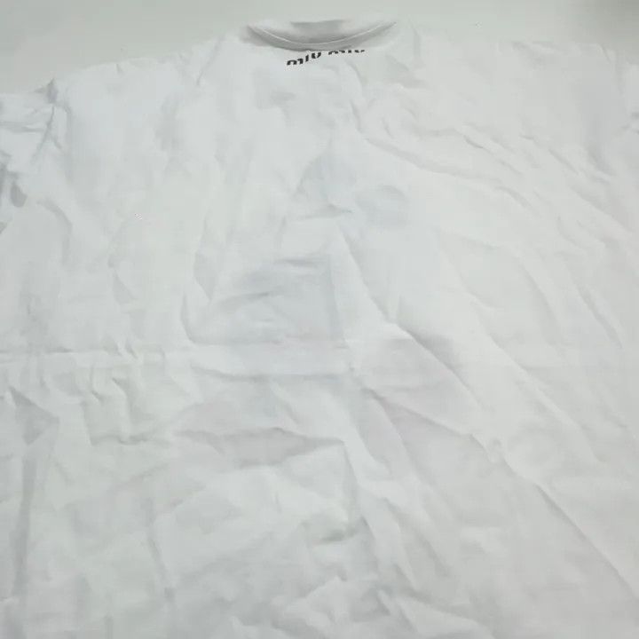 Miu Miu Miu Miu Embroidered Cotton Short Sleeve T-Shirt 0079 Size M / US 6-8 / IT 42-44 - 6 Thumbnail