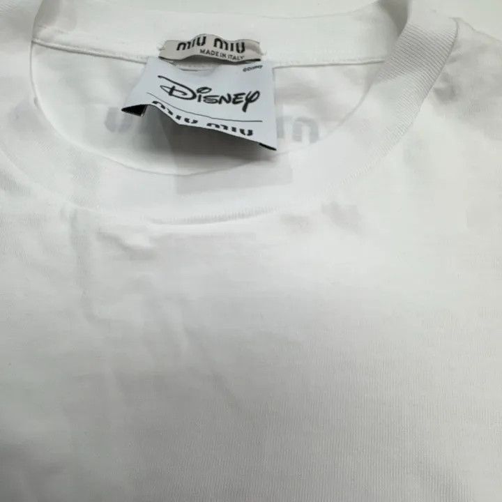 Miu Miu Miu Miu Embroidered Cotton Short Sleeve T-Shirt 0079 Size M / US 6-8 / IT 42-44 - 8 Thumbnail