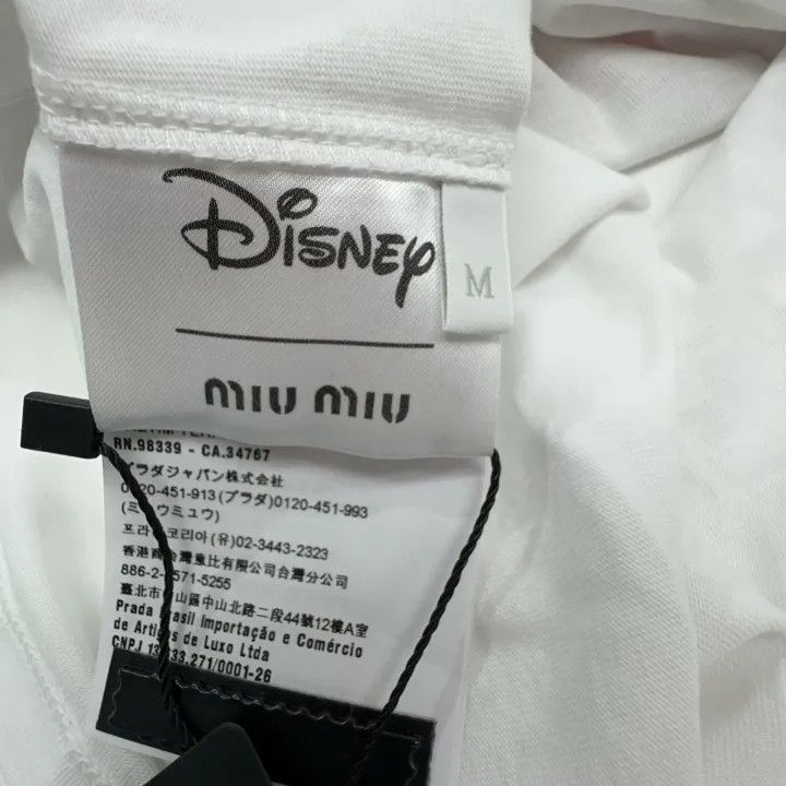 Miu Miu Miu Miu Embroidered Cotton Short Sleeve T-Shirt 0079 Size M / US 6-8 / IT 42-44 - 4 Thumbnail