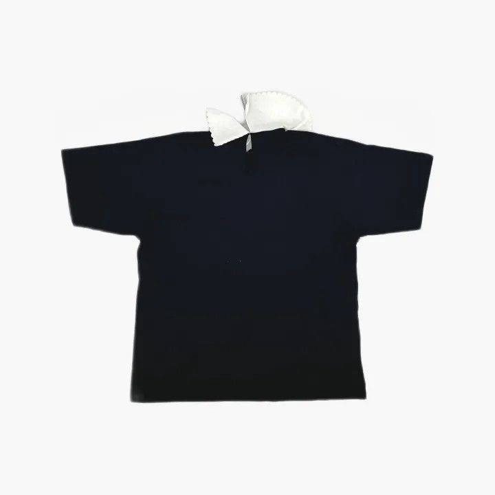 Miu Miu Miu Miu Colorblock Logo Peter Pan Collar T-Shirt 0079 Size XS / US 0-2 / IT 36-38 - 3 Thumbnail