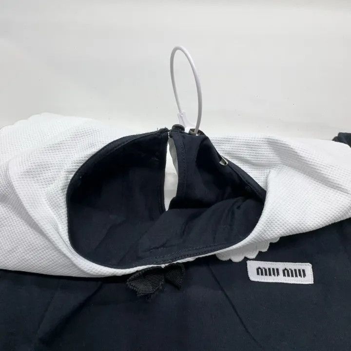 Miu Miu Miu Miu Colorblock Logo Peter Pan Collar T-Shirt 0079 Size XS / US 0-2 / IT 36-38 - 6 Thumbnail