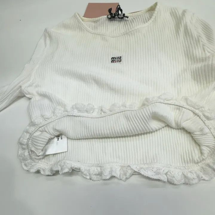 Miu Miu Miu Miu Logo Embroidery Long Sleeve Shirt 0079 Size S / US 4 / IT 40 - 10 Thumbnail