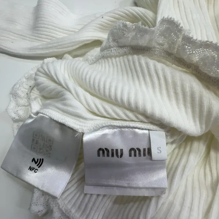 Miu Miu Miu Miu Logo Embroidery Long Sleeve Shirt 0079 Size S / US 4 / IT 40 - 5 Thumbnail