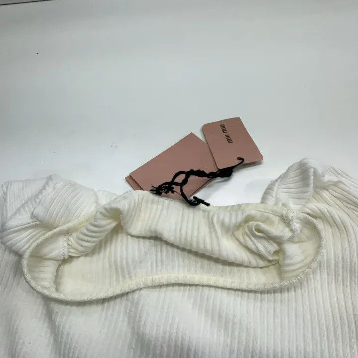 Miu Miu Miu Miu Logo Embroidery Long Sleeve Shirt 0079 Size S / US 4 / IT 40 - 8 Thumbnail