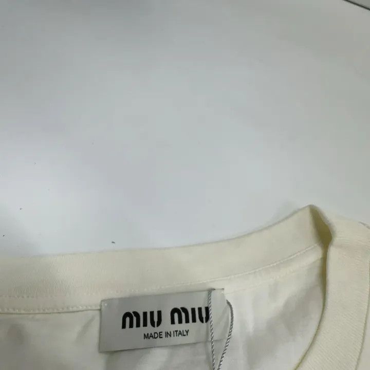 Miu Miu Miu Miu Loose Fit Short Sleeve T-Shirt 0079 Size L / US 10 / IT 46 - 6 Thumbnail