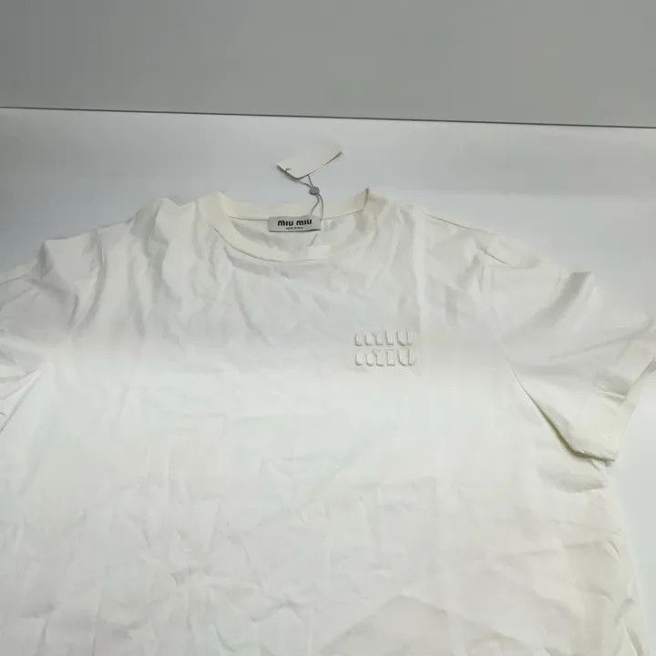 Miu Miu Miu Miu Loose Fit Short Sleeve T-Shirt 0079 Size L / US 10 / IT 46 - 7 Thumbnail