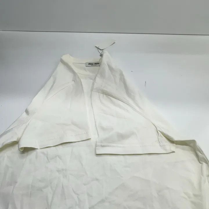 Miu Miu Miu Miu Loose Fit Short Sleeve T-Shirt 0079 Size L / US 10 / IT 46 - 8 Thumbnail