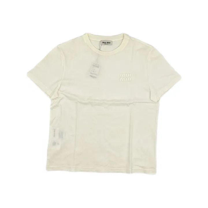 Miu Miu Miu Miu Loose Fit Short Sleeve T-Shirt 0079 Size L / US 10 / IT 46 - 2 Thumbnail