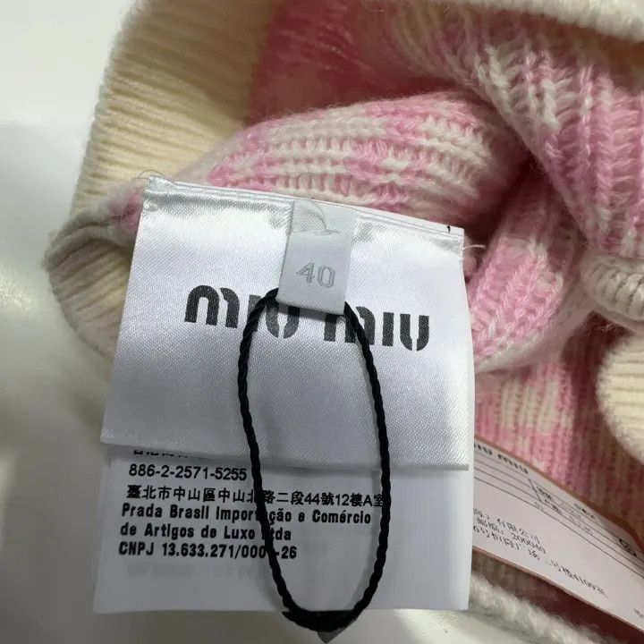 Miu Miu Miu Miu Pink Houndstooth Embroidered Crop Top 0079 Size M / US 6-8 / IT 42-44 - 5 Thumbnail