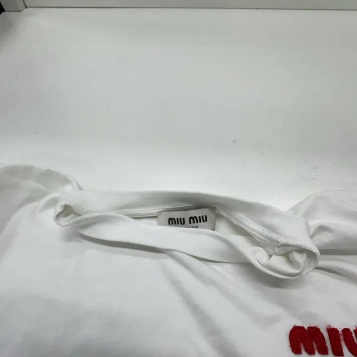 Miu Miu Miu Miu Color Block Logo Embroidery T-Shirt 0079 Size S / US 4 / IT 40 - 7 Thumbnail