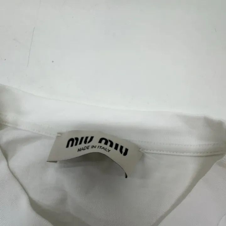 Miu Miu Miu Miu Color Block Logo Embroidery T-Shirt 0079 Size S / US 4 / IT 40 - 6 Thumbnail