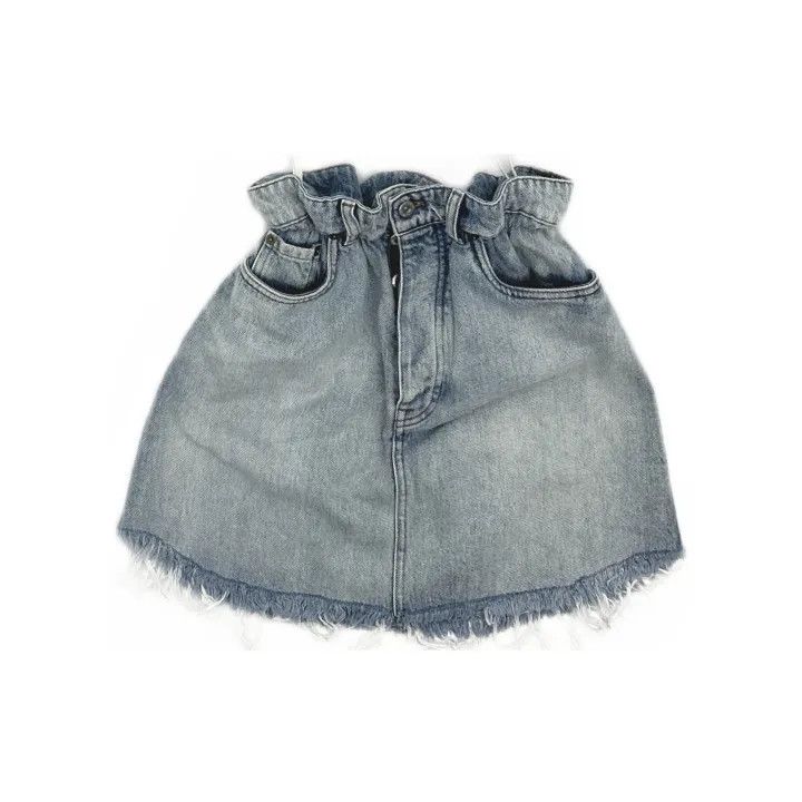 Miu Miu Miu Miu Logo Mini Denim Skirt for Women 0079 Size 38" / US 16 / IT 52 - 2 Thumbnail