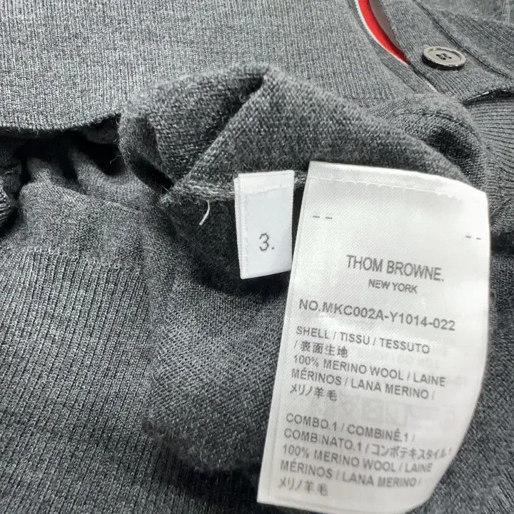 Thom Browne Thom Browne Classic Grey Striped Cardigan Sweater 0079 Size US M / EU 48-50 / 2 - 6 Thumbnail