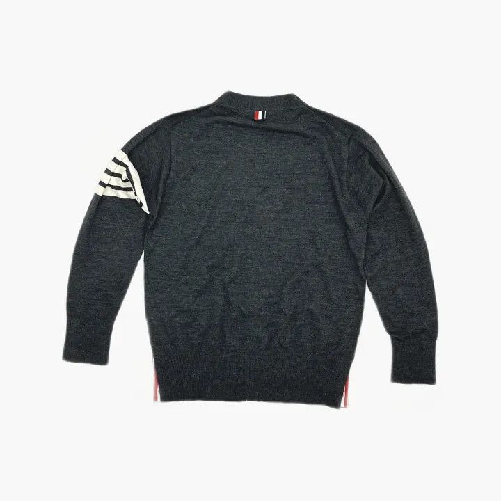 Thom Browne Thom Browne Classic Grey Striped Cardigan Sweater 0079 Size US M / EU 48-50 / 2 - 3 Thumbnail