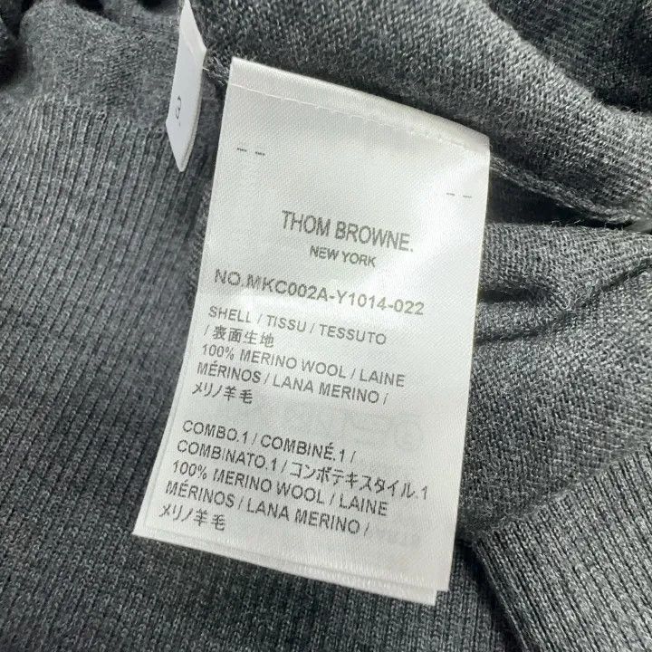 Thom Browne Thom Browne Classic Grey Striped Cardigan Sweater 0079 Size US M / EU 48-50 / 2 - 5 Thumbnail