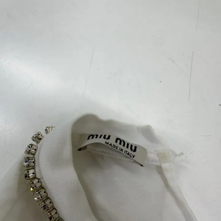 Miu Miu Miu Miu SS21 Embroidered Cotton Long Sleeve Tee 0079 Size L / US 10 / IT 46 - 6 Thumbnail