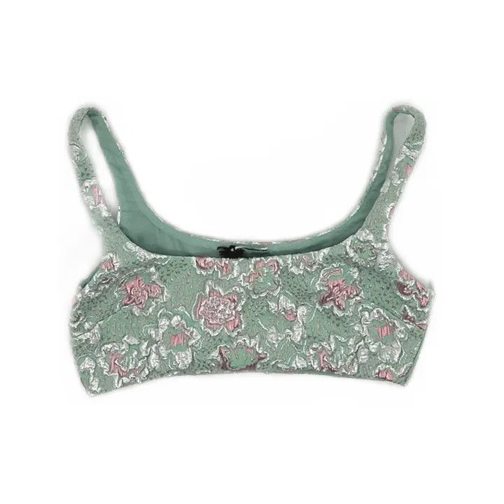 Miu Miu Miu Miu Floral Lace Crop Top for Women 0079 Size M / US 6-8 / IT 42-44 - 2 Thumbnail