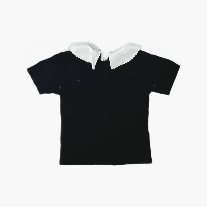 Miu Miu Miu Miu Black Logo Collared T-Shirt for Women 0079 Size XS / US 0-2 / IT 36-38 - 3 Thumbnail