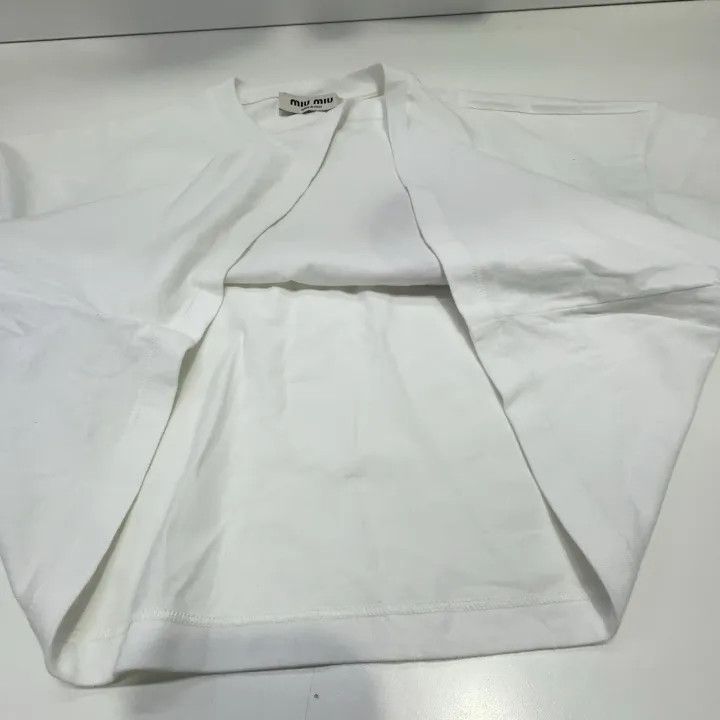 Miu Miu Miu Miu Heart Embroidered Short Sleeve T-shirt 0079 Size XS / US 0-2 / IT 36-38 - 10 Thumbnail