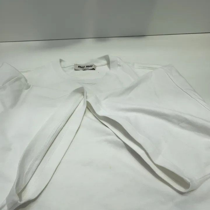 Miu Miu Miu Miu Heart Embroidered Short Sleeve T-shirt 0079 Size XS / US 0-2 / IT 36-38 - 11 Thumbnail