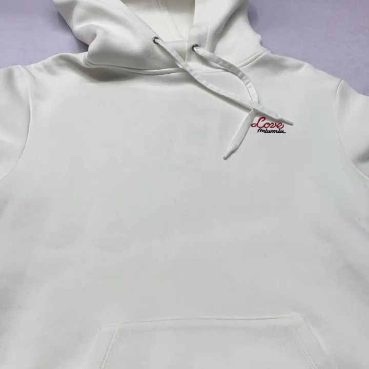 Miu Miu Miu Miu Logo Embroidery Hoodie for Women 0079 Size XS / US 0-2 / IT 36-38 - 11 Thumbnail