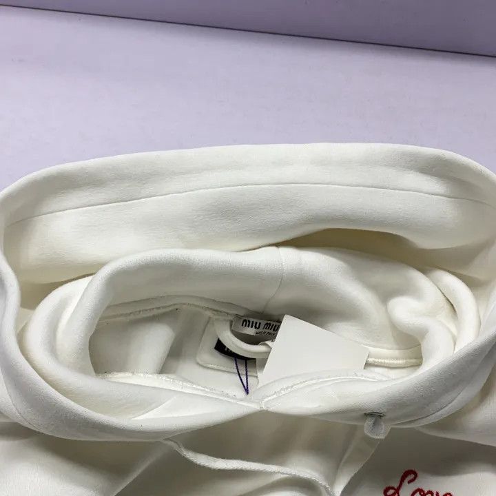 Miu Miu Miu Miu Logo Embroidery Hoodie for Women 0079 Size XS / US 0-2 / IT 36-38 - 10 Thumbnail