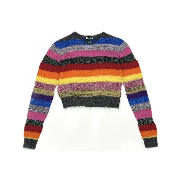 Miu Miu Miu Miu Rainbow Striped Knit Sweater for Women 0079 Size S / US 4 / IT 40 - 2 Thumbnail