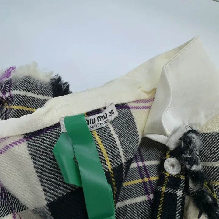 Miu Miu Miu Miu Plaid Sleeveless Dress with Bow 0079 Size S / US 4 / IT 40 - 2 Thumbnail