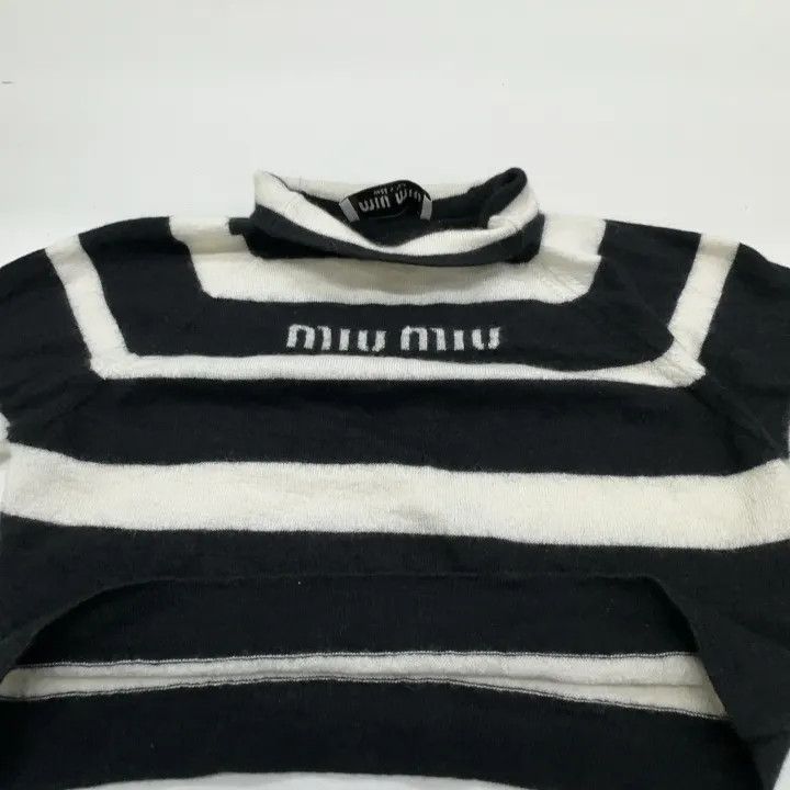 Miu Miu Miu Miu Striped Long Sleeve Sweater for Women 0079 Size M / US 6-8 / IT 42-44 - 8 Thumbnail