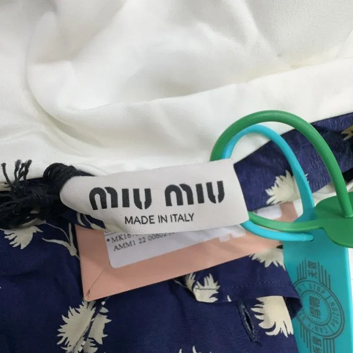 Miu Miu Miu Miu Floral Print Short Sleeve Shirt 0079 Size L / US 10 / IT 46 - 2 Thumbnail