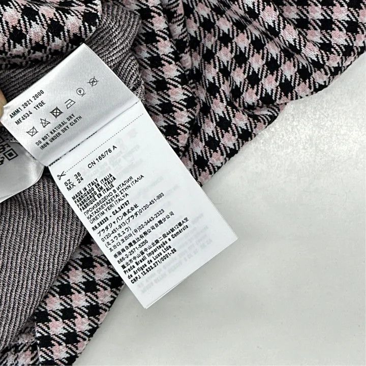 Miu Miu Brown Check Short Sleeve Dress 0079