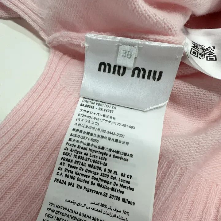 Miu Miu Miu Miu Pink Long Sleeve Wool Knit Sweater 0079 Size M / US 6-8 / IT 42-44 - 6 Thumbnail