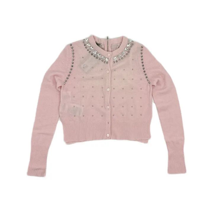 Miu Miu Miu Miu Pink Long Sleeve Wool Knit Sweater 0079 Size M / US 6-8 / IT 42-44 - 2 Thumbnail