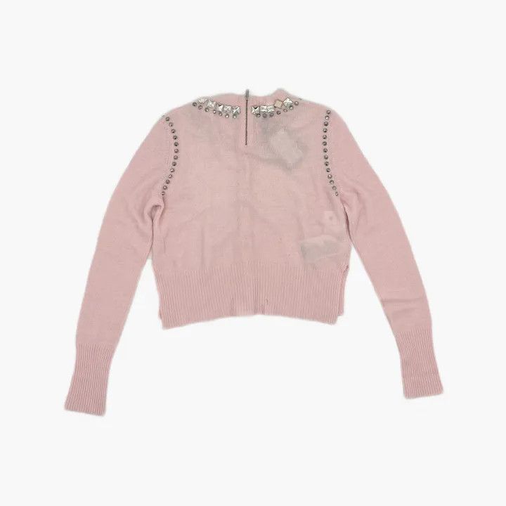 Miu Miu Miu Miu Pink Long Sleeve Wool Knit Sweater 0079 Size M / US 6-8 / IT 42-44 - 3 Thumbnail