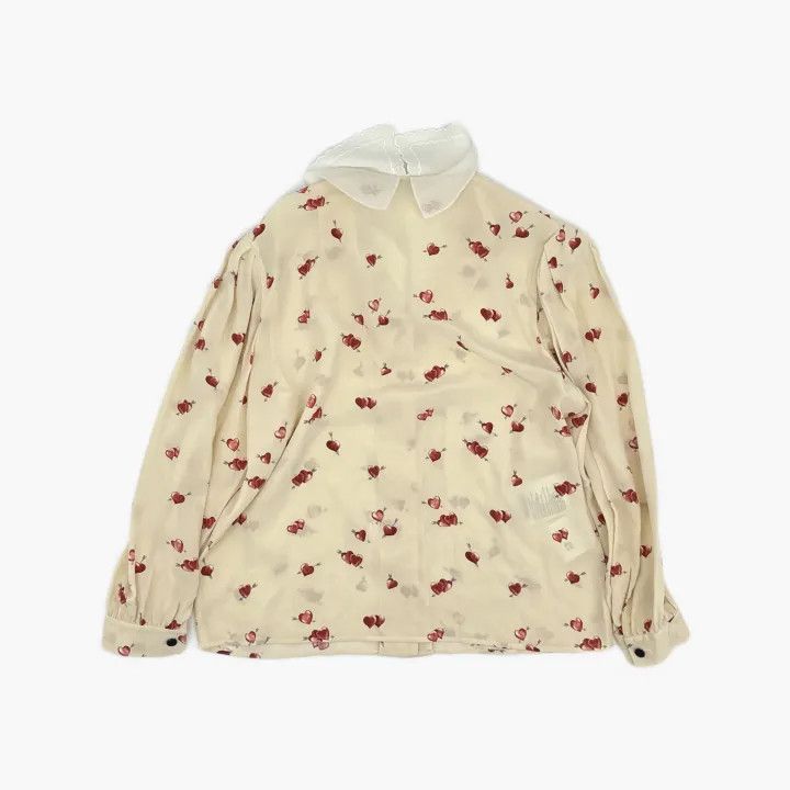 Miu Miu Miu Miu SS23 Heart Print Long Sleeve Shirt 0079 Size M / US 6-8 / IT 42-44 - 3 Thumbnail