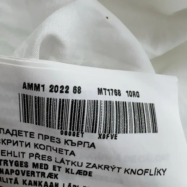 Miu Miu Miu Miu White Cropped Shirt with Print 0079 Size L / US 10 / IT 46 - 6 Thumbnail