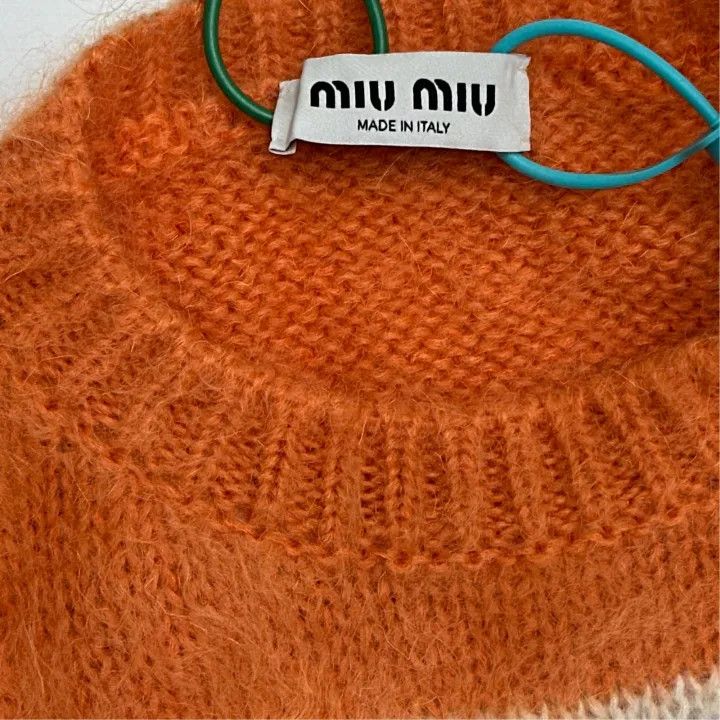 Miu Miu Miu Miu Colorful Striped Logo Knit Sweater 0079 Size S / US 4 / IT 40 - 4 Thumbnail