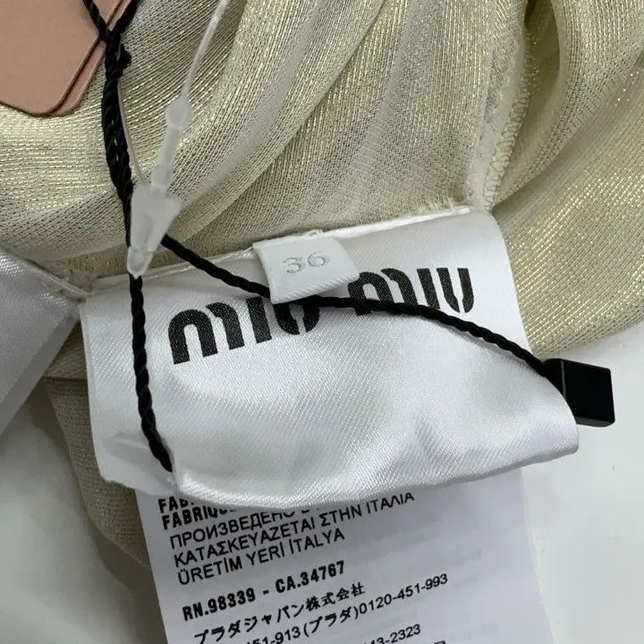 Miu Miu Miu Miu FW21 Sleeveless Chiffon Top for Women 0079 Size S / US 4 / IT 40 - 5 Thumbnail