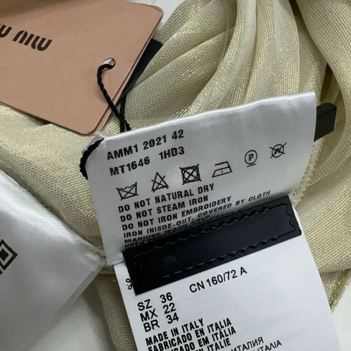 Miu Miu Miu Miu FW21 Sleeveless Chiffon Top for Women 0079 Size S / US 4 / IT 40 - 6 Thumbnail