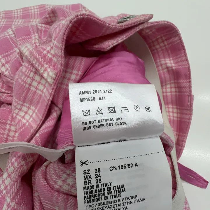Miu Miu Miu Miu SS22 Pink Plaid Casual Shorts 0079 Size 38" / US 16 / IT 52 - 4 Thumbnail