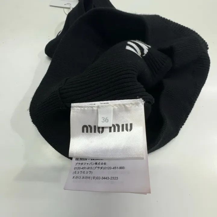 Miu Miu Miu Miu Black Logo Print Cropped Tank Top 0079 Size S / US 4 / IT 40 - 5 Thumbnail