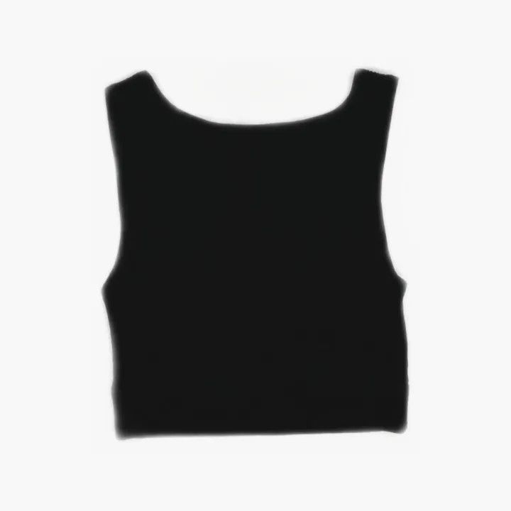 Miu Miu Miu Miu Black Logo Print Cropped Tank Top 0079 Size S / US 4 / IT 40 - 3 Thumbnail