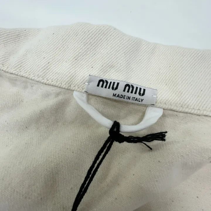 Miu Miu Miu Miu Cropped Denim Jacket for Women 0079 Size S / US 4 / IT 40 - 5 Thumbnail