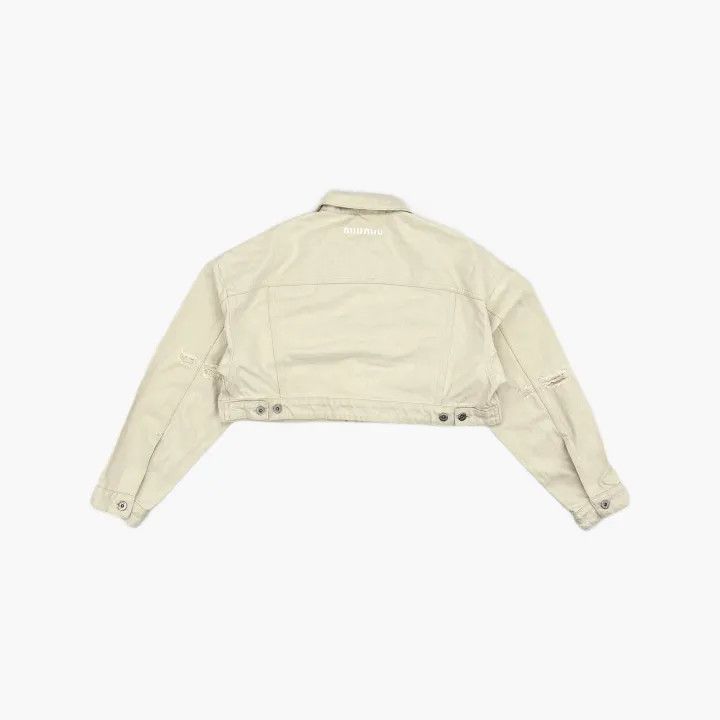 Miu Miu Miu Miu Cropped Denim Jacket for Women 0079 Size S / US 4 / IT 40 - 3 Thumbnail
