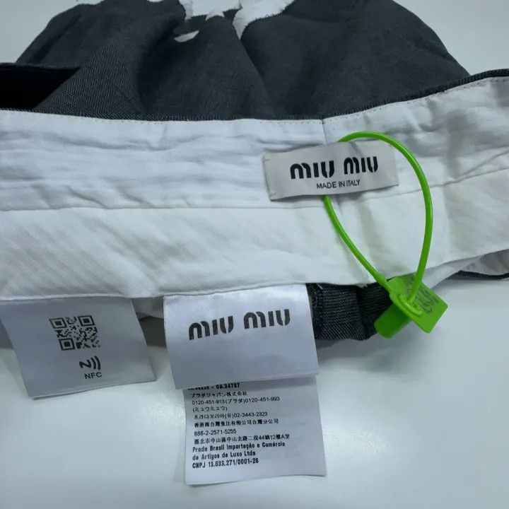 Miu Miu Miu Miu Mini A-Line Skirt in Slate Gray 0079 Size 36" / US 14 / IT 50 - 4 Thumbnail