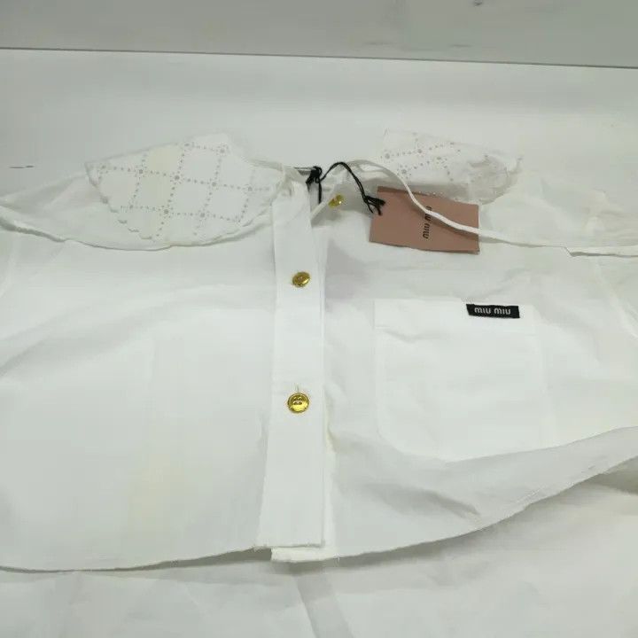 Miu Miu Miu Miu White Long Sleeve Sun Protection Shirt 0079 Size M / US 6-8 / IT 42-44 - 8 Thumbnail