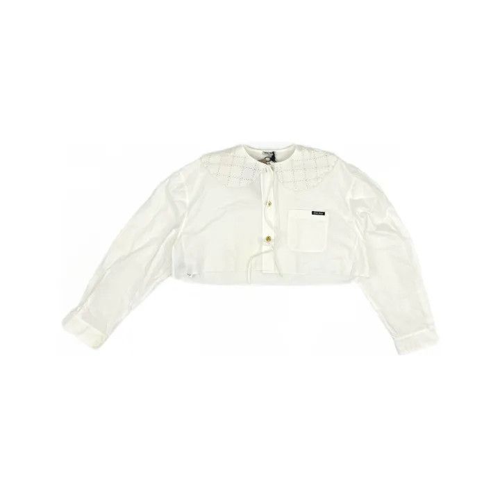 Miu Miu Miu Miu White Long Sleeve Sun Protection Shirt 0079 Size M / US 6-8 / IT 42-44 - 2 Thumbnail