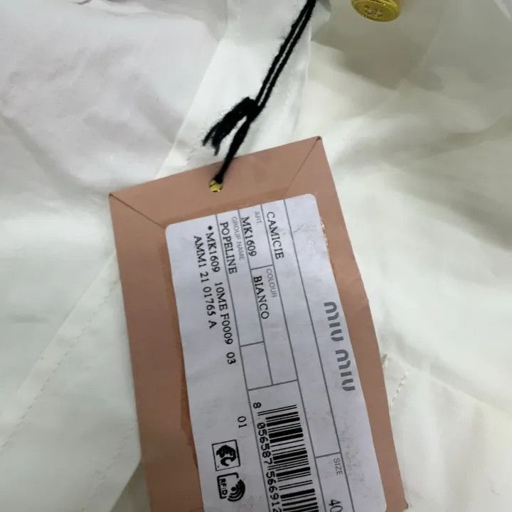 Miu Miu Miu Miu White Long Sleeve Sun Protection Shirt 0079 Size M / US 6-8 / IT 42-44 - 6 Thumbnail